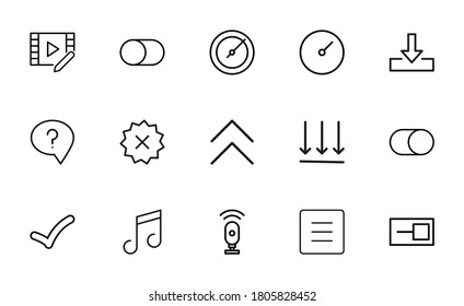 Premium set of UI line icons. Web symbols for web sites and mobile app. Modern vector symbols, isolated on a white background. Simple thin line signs.