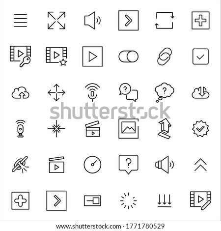 Premium set of UI line icons. Web symbols for web sites and mobile app. Modern vector symbols, isolated on a white background. Simple thin line signs.