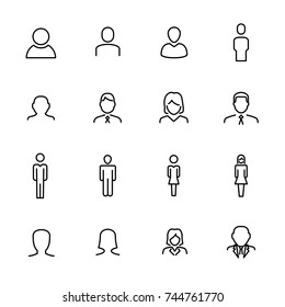 Premium set of user line icons. Simple pictograms pack. Stroke vector illustration on a white background. Modern outline style icons collection. 