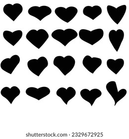  Premium set of vector heart line icons. Simple pictograms pack. Stroke vector illustration on a white background. Modern outline style icons collection.