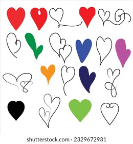  Juego premium de iconos vectoriales de línea cardíaca. Envase simple de pictogramas. Ilustración vectorial de trazo sobre un fondo blanco. Colección moderna de iconos de estilo de contorno.