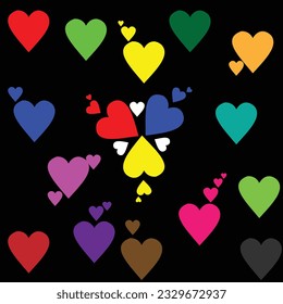  Premium set of vector heart line icons. Simple pictograms pack. Stroke vector illustration on a white background. Modern outline style icons collection.