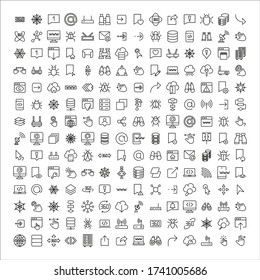 Premium set of web line icons. Web symbols for web sites and mobile app. Modern vector symbols, isolated on a white background. Simple thin line signs.