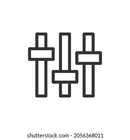 Premium setting line icon for app, web and UI. Vector stroke sign isolated on a white background. Outline icon of setting in trendy style.