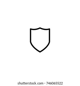 Premium shield icon or logo in line style. High quality sign and symbol on a white background. Vector outline pictogram for infographic, web design and app development.