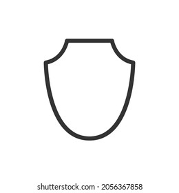 Premium shield line icon for app, web and UI. Vector stroke sign isolated on a white background. Outline icon of shield in trendy style.