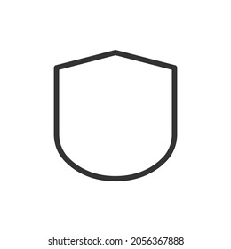 Icono de línea de escudo premium para aplicación, web y interfaz de usuario. Signo de trazo vectorial aislado en un fondo blanco. Icono de contorno del escudo en estilo de moda.