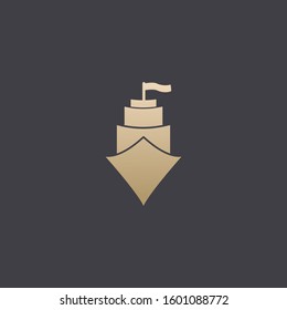 Premium Ship logo with modern concept. ship icon vector illustration