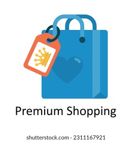 Premium Shopping Vector Flat Icon Design Illustration. E-Commerce and-shopping Symbol auf weißem Hintergrund EPS10 Datei