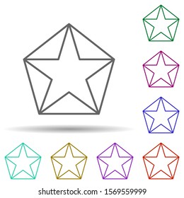 Premium sign multi color icon. Simple thin line, outline vector of web icons for ui and ux, website or mobile application