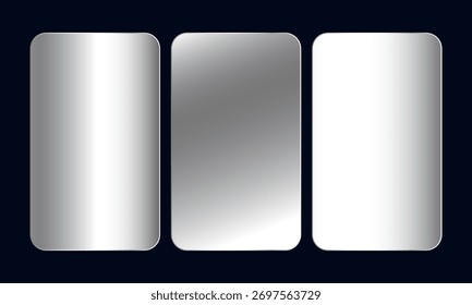 Premium Silver Color Gradient Set – Cromo, blanco y lujoso color plateado Paleta de relojes