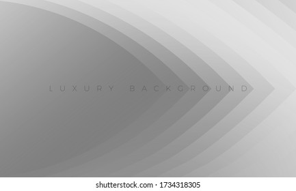 Premium silver grey background with stylish curved elements. Modern Luxury light white-gray wallpaper and background illustration. Rich abstract design for header, website template, landing, banner.