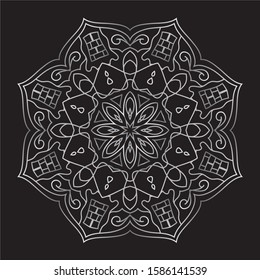 
Premium Silver Mandala Vector Art Pattern Design