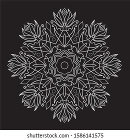 
Premium Silver Mandala Vector Art Pattern Design