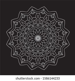 
Premium Silver Mandala Vector Art Pattern Design