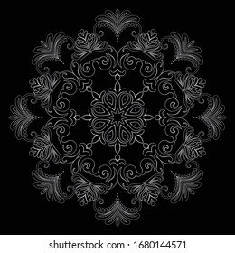Premium Silver Mandala Vektorillustration Art Design 