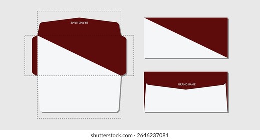 premium and simple blank envelope design template
