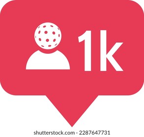 Premium simple editable file of pickleball 1k social media icon best for your digital design assets and print mockup	