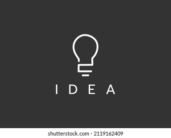 Premium simple lamp logo vector