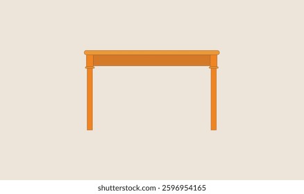 Premium single wooden table vector design for use.