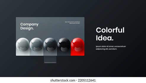 Premium site screen design vector concept. Bright computer display mockup presentation layout.