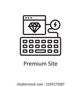 Premium Site vector outline Icon Design illustration. Graphic Design Symbol on White background EPS 10 File