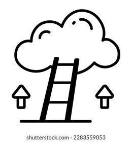Premium-Sketchy-Symbol für Cloud-Karriere 