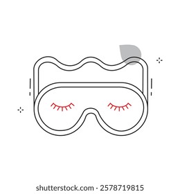 Premium Sleep Aid Mask Vector Icon Design