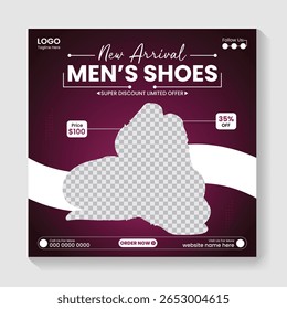 Premium Sneakers Social Media Post Design, Coleção de sapatos exclusivos para homens, post de mídia social, modelo de banner da web