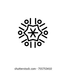 Premium snowflake icon or logo in line style. High quality sign and symbol on a white background. Vector outline pictogram for infographic, web design and app development.