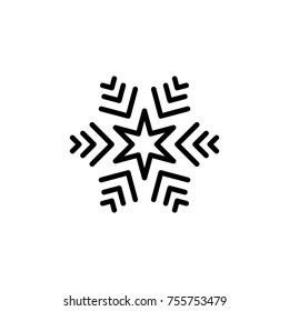 Premium snowflake icon or logo in line style. High quality sign and symbol on a white background. Vector outline pictogram for infographic, web design and app development.