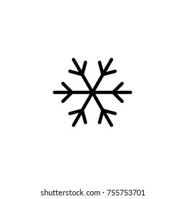 Premium snowflake icon or logo in line style. High quality sign and symbol on a white background. Vector outline pictogram for infographic, web design and app development.