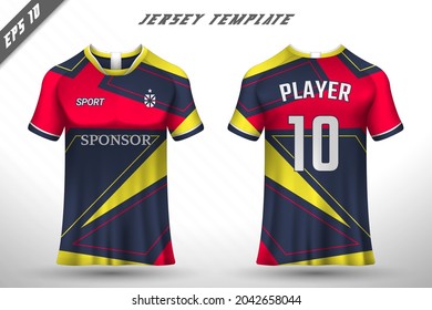 Premium soccer jersey template with abstract texture.