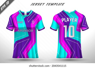Premium soccer jersey template with abstract texture.