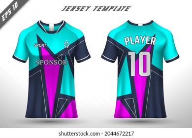 Premium soccer jersey template with abstract texture.