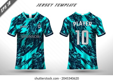 Premium soccer jersey template with abstract texture.