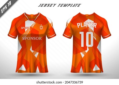 Premium soccer jersey template with abstract texture.