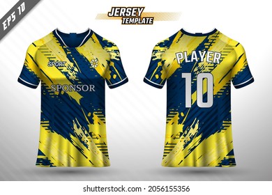 Premium Soccer Jersey Template With Abstract Texture.