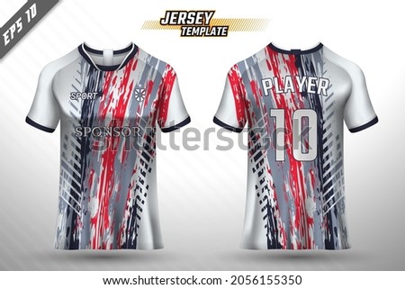 Premium soccer jersey template with abstract texture.