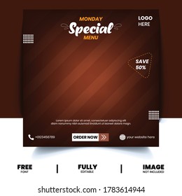 premium social media post template