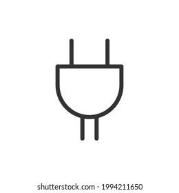 Premium socket line icon for app, web and UI. Vector stroke sign isolated on a white background. Outline icon of socket in trendy style.