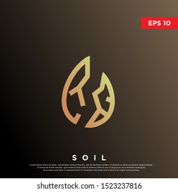 premium soil drop logo. modern monoline icon, template design