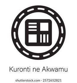 Premium solid icon of kuronti ne akwamu