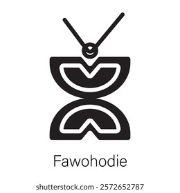 Premium solid style icon of fawohodie