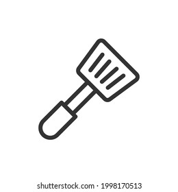 Premium spatula line icon for app, web and UI. Vector stroke sign isolated on a white background. Outline icon of spatula in trendy style.