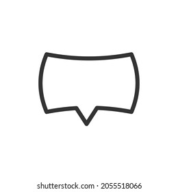 Premium speech bubble line icon for app, web and UI. Vector stroke sign isolated on a white background. Outline icon of speech bubble in trendy style.