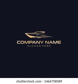 Premium Speedboat Silhouette For Carter Logo Vector