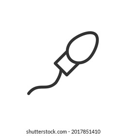 Icono de línea de esperma premium para aplicación, web y interfaz de usuario. Signo de trazo vectorial aislado en un fondo blanco. Icono de contorno de esperma en estilo de moda.