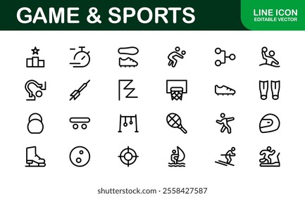 Premium Sports Icon Designs - Stylish and Functional for Websites, Apps, and Sports Marketing