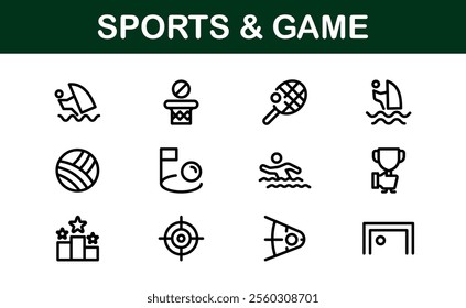 Premium Sports Icon Designs - Stylish and Functional for Websites, Apps, and Sports Marketing